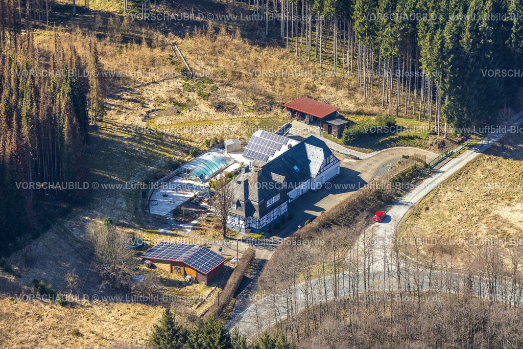 Bestwig220303085 | Luftbild, Altes Forsthaus Am Roh, Landesstraße L776 in Nuttlar, Bestwig, Sauerland, Nordrhein-Westfalen, Deutschland