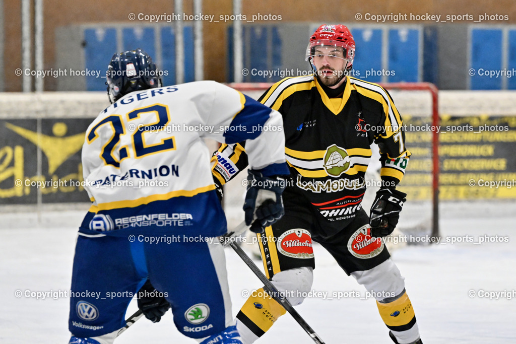 EC Tigers Paternion vs. Carintia Team | #22 Neuschitzer Nino EC Tigers Paternion, #7 Krmelj Miha Carinthian Team, EC Tigers Paternion vs. Carintia Team, EC Tigers Paternion vs. Carintia Team am 29.12.2025 in Spittal an der Drau (Eissportzentrum Spittal), Austria, (Photo by Bernd Stefan)