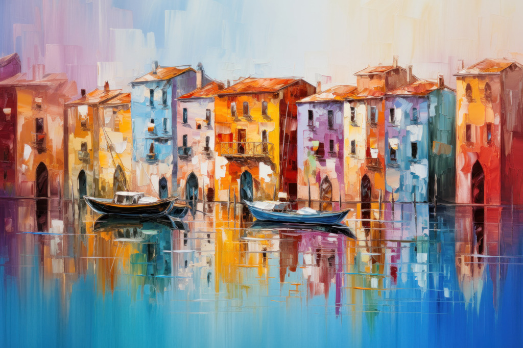 2308025 - Burano III | Modernes abstraktes Kunstwerk der Venediginsel Burano.
