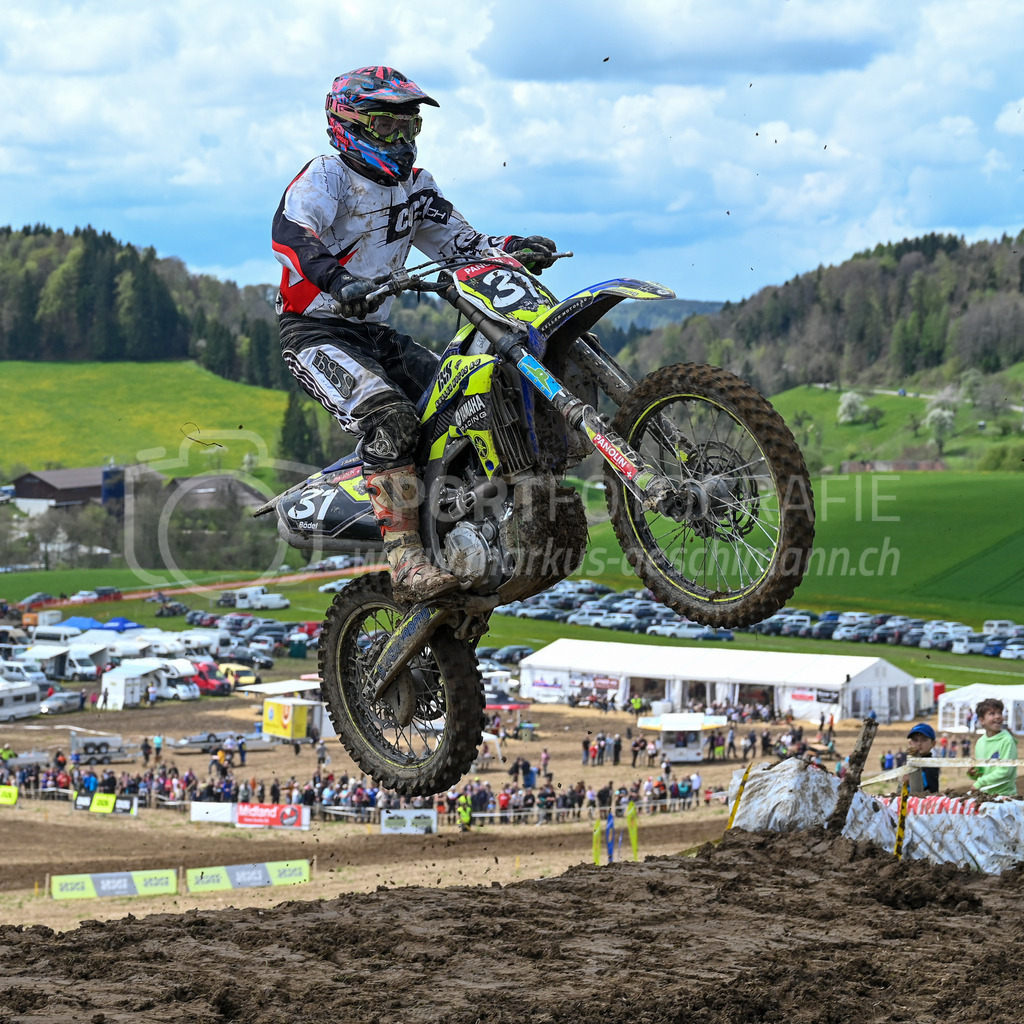 Motocross Schlatt bei Winterthur - 29. April 2023 | #31 Bodenmann Stefan aus Saland (CH) auf Yamaha in der Kategorie Hobby Open am Motocross Schlatt bei Winterthur, 29. April 2023.
Instagram: @mx_schlatt | @mc_wila | @sam_schweiz
Bild: Sportfotografie Markus Aeschimann | www.markus-aeschimann.ch - Realisiert mit Pictrs.com