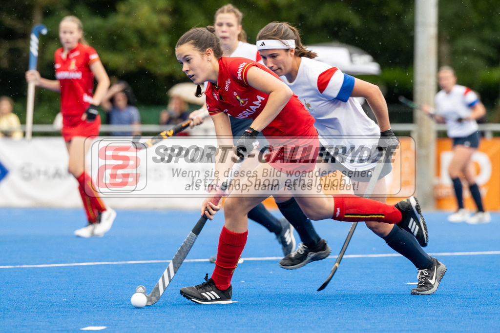 SFE_20230713_0019 | EuroHockey EM U18 Girls France vs Belgium am 13.07.2023 in Krefeld (Gerd-Wellen-Hockeyanlage), Photo: Stephan Fehrmann 2023 (Sports-Gallery)