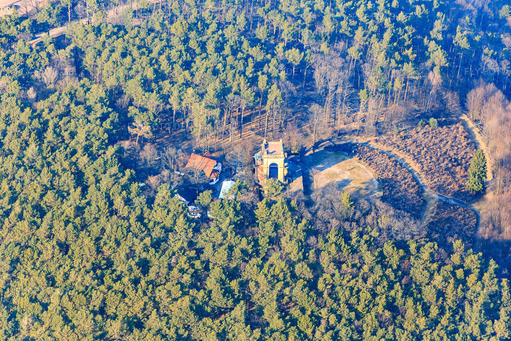 Luftbild: Sieges- und Friedensdenkmal in Edenkoben im Bundesland Rheinland-Pfalz in Deutschland. Foto: IMG_086491.jpg vom 18.03.2016 durch Werner Riehm/FLY-FOTO.de