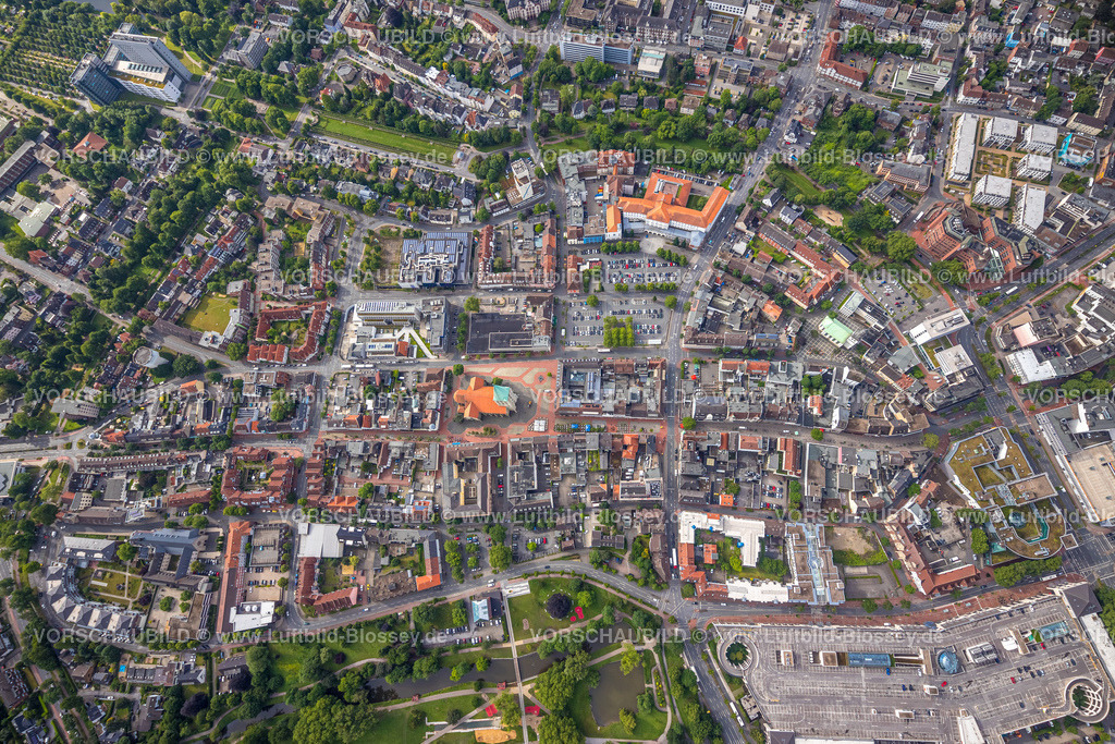 Hamm220604041 | Luftbild, City Innenstadtansicht mit evang. Pauluskirche und St. Marien-Hospital, Mitte, Hamm, Ruhrgebiet, Nordrhein-Westfalen, Deutschland