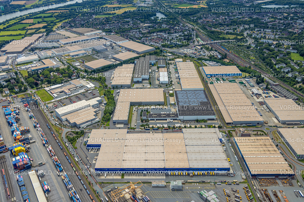 Duisburg240704130-West | Luftbild, Duisburg-West, logport I (Eins) Rheinhausen, duisport Logistik am Fluss Rhein, Friemersheim, Duisburg, Ruhrgebiet, Nordrhein-Westfalen, Deutschland