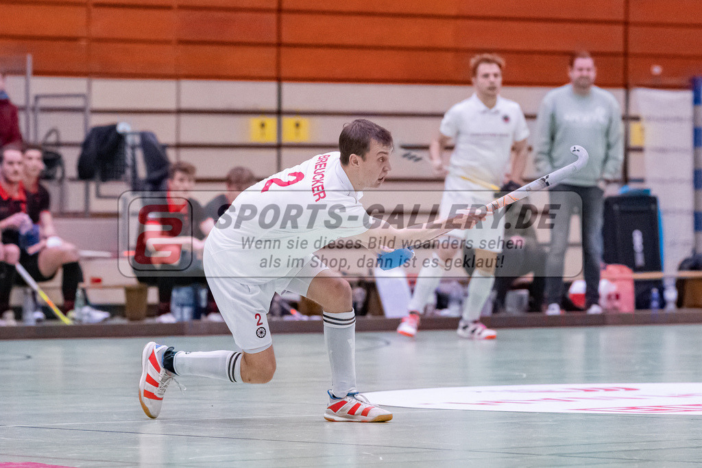 HK_20230113_102708 | 1. Bundesliga ( Halle ) Herren Crefelder HTC - DSD Düsseldorf am 13.1.2023 Crefelder HTC  ( CHTC ) Halle Glockenspitz , Krefeld , Breucker Julius ( Crefelder HTC #2 )