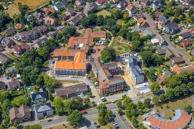 Schermbeck220703791 | Luftbild, Baustelle am Caritas Altenheim und Pflegeeinrichtung Marienheim, Haus Kilian Wohnheim, Schermbeck, Ruhrgebiet, Nordrhein-Westfalen, Deutschland