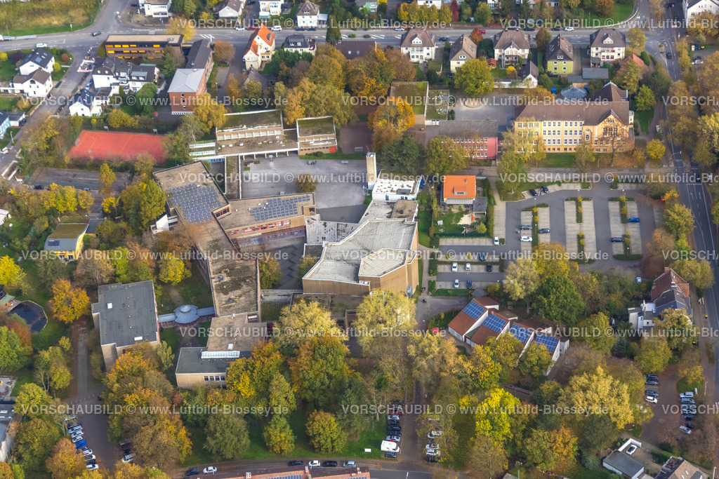 Kamen221012547 | Luftbild, Städtisches Gymnasium Kamen, Kindertagesstätte Pusteblume, Kamen, Ruhrgebiet, Nordrhein-Westfalen, Deutschland