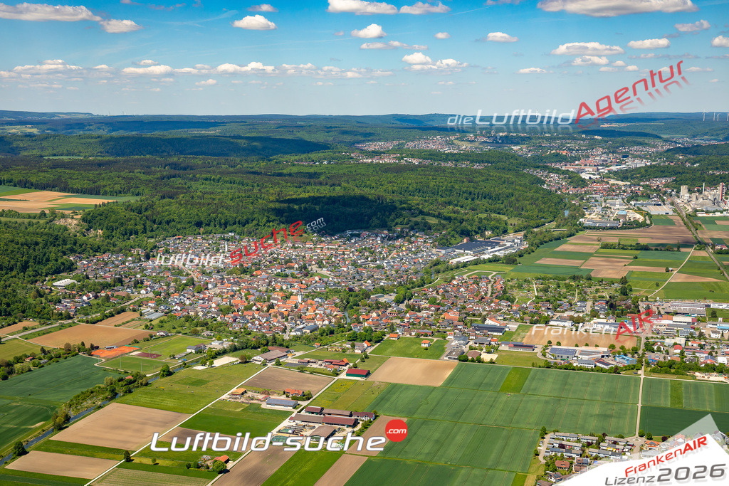 Schöne Luftaufnahme Bolheim Herbrechtingen - Die Luftaufnahme wurde 2025 vom Flugzeug heraus erstellt ( keine Drohne ) - Hochauflösende Luftaufnahme - für professionelle Ausdrucke geeignet. Die Geschenkidee !Mit Lizenz und Bildrechte bestellbar