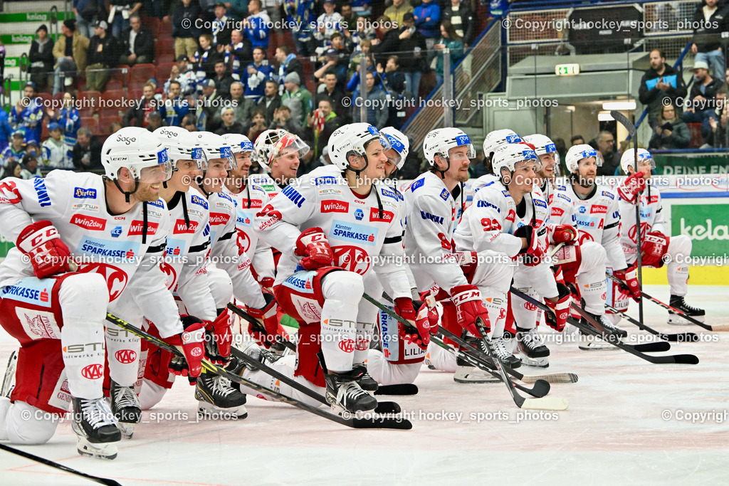 EC IDM Wärmepumpen VSV vs. EC KAC 17.3.2023 | Jubel EC KAC Mannschaft