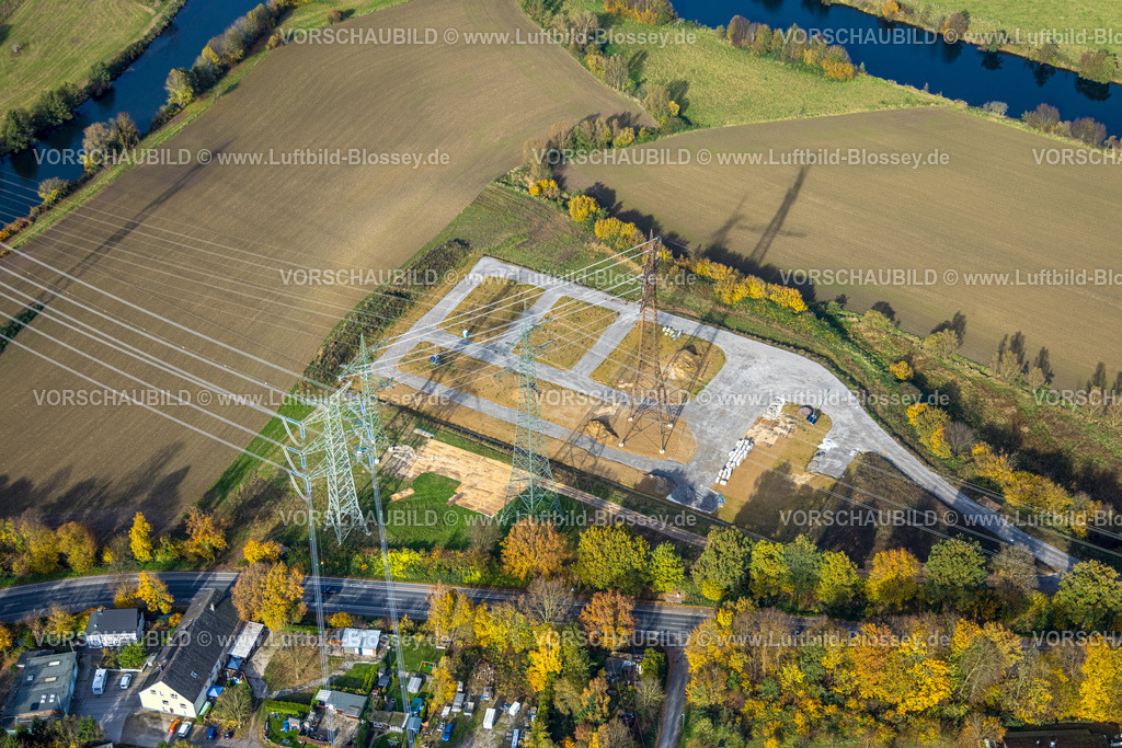 Hagen251100263 | Luftbild, Umspannwerk Garenfeld Stromversorgung, Hochspannungsleitung, Boele, Hagen, Ruhrgebiet, Nordrhein-Westfalen, Deutschland