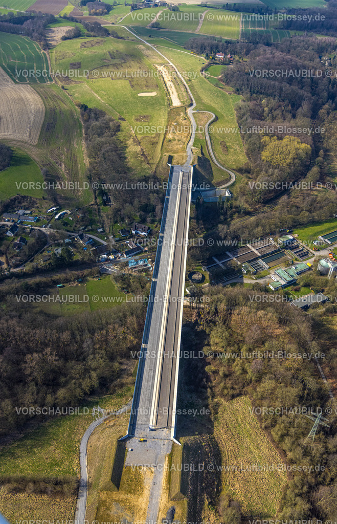 Heiligenhaus240302205 | Luftbild, Baustelle Angerbachtalbrücke, Neubauabschnitt der Autobahn A44, Lückenschluss zwischen Ratingen-Ost und Velbert, Heiligenhaus, Ruhrgebiet, Nordrhein-Westfalen, Deutschland