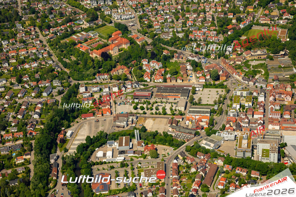 Das Luftbild zeigt  Backnang - Die Luftaufnahme wurde 2023 vom UL-Flugzeug aus erstellt ( keine Drohne ) - Hochauflösende Luftaufnahme - Für grossformatige Ausdrucke geeignet. Die Geschenkidee !Mit Lizenz und Bildrechte bestellbar