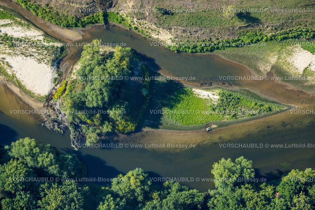 Olfen220805943LippeVogelsang | Luftbild, Fluss Lippe, Sandbänke, NSG Lippeaue, Fluss- und Auenentwicklung der Lippe Vogelsang, Renaturierung, Stadtgrenze Olfen-Datteln, Olfen-Kirchspiel, Olfen, Ruhrgebiet, Nordrhein-Westfalen, Deutschland