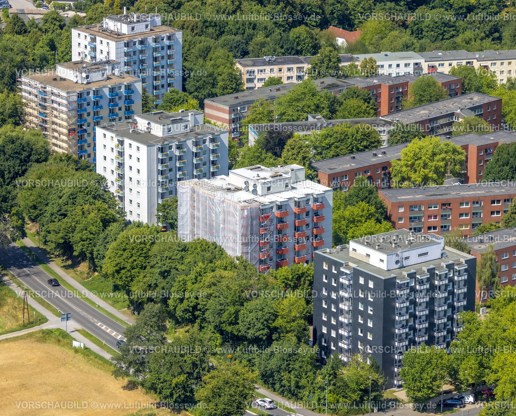 Heiligenhaus220803639 | Luftbild, Hochhaussiedlung Harzstraße, Heiligenhaus, Ruhrgebiet, Nordrhein-Westfalen, Deutschland