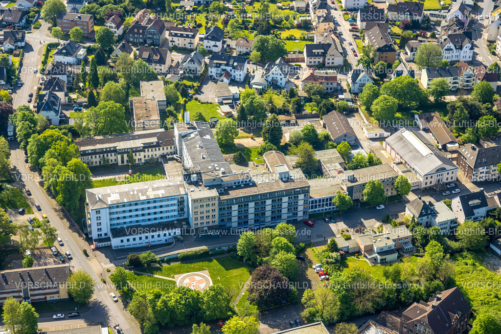 Hagen240504070 | Luftbild, Psychiatrische Institutsambulanz sowie eine Tagesklinik im ehemaligen St.-Johannes-Hospital, Krankenhaus Hospitalstraße, Wohngebiet, Boele, Hagen, Ruhrgebiet, Nordrhein-Westfalen, Deutschland
