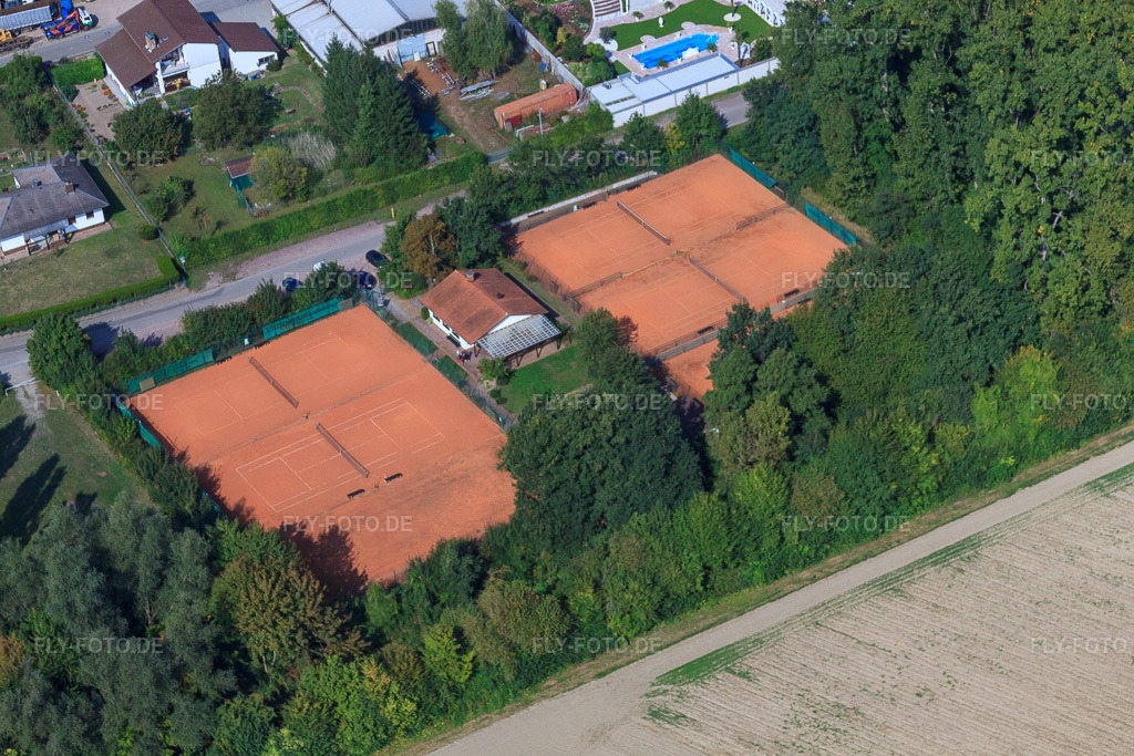 Luftbild: Tennisgemeinschaft 1980 Hördt e. V. in Hördt im Bundesland Rheinland-Pfalz in Deutschland.Foto: IMG_21186.jpg vom 13.09.2009 durch Werner Riehm/FLY-FOTO.deAuflösung des Originals: 4752 x 3168 pxWWW.TG-HOERDT.DE
