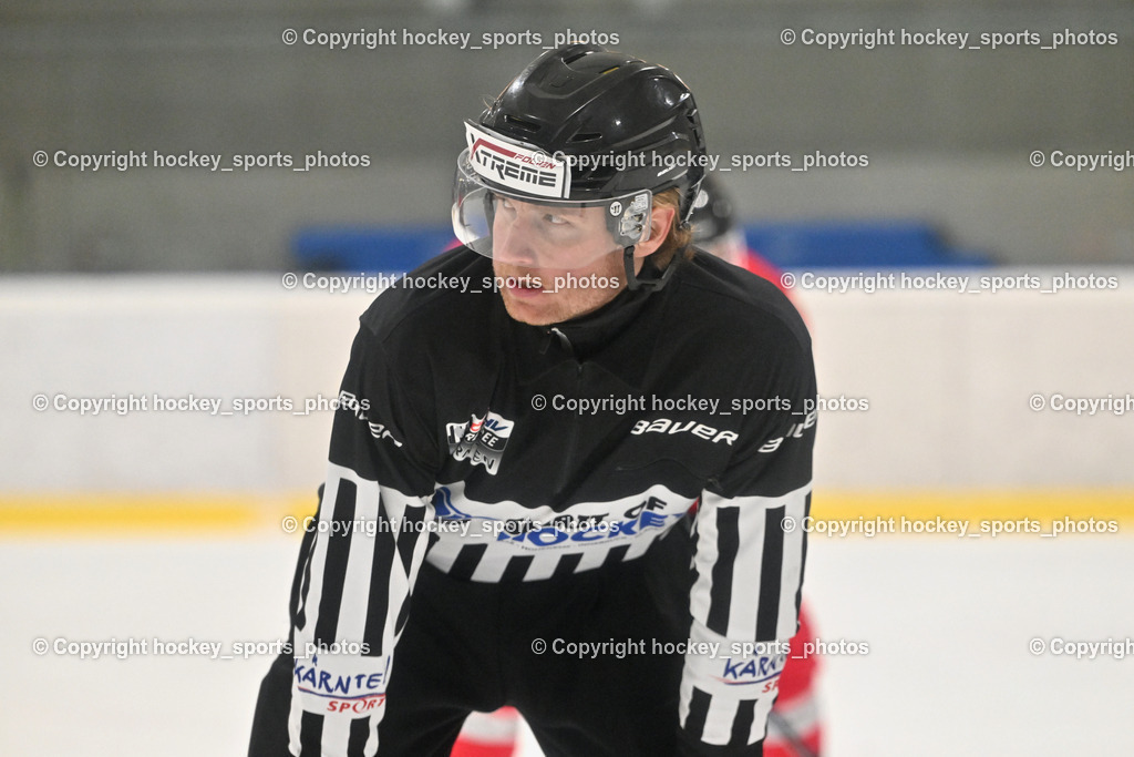 Lendhafen Seelöwen vs. Spartans Althofen | Pirsch Christoph Referee, Lendhafen Seelöwen vs. Spartans Althofen, Lendhafen Seelöwen vs. Spartans Althofen am 14.02.2025 in Ferlach (HTC Eishalle Ferlach), Austria, (Photo by Bernd Stefan)