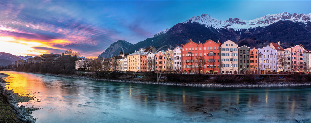 Mariahilf | Fantastischer Abendhimmel mit Blick auf Inn und Mariahilf