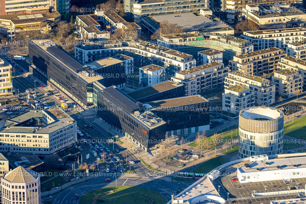 Essen230201662 | Luftbild, FUNKE Mediengruppe Firmengebäude, Westviertel, Essen, Ruhrgebiet, Nordrhein-Westfalen, Deutschland
