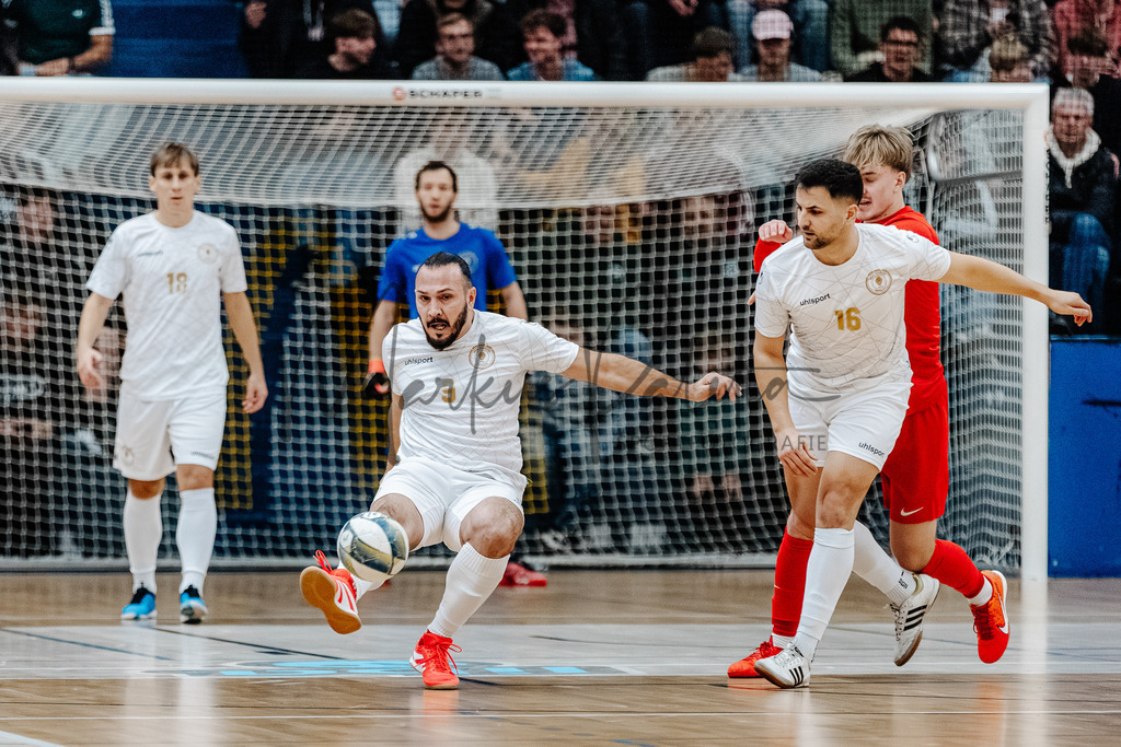47. Stadtmeisterschaften im Hallenfußball 2025, Endrunde | Stadtmeisterschaften im Hallenfußball 2025, Endrunde, Sporthalle Berg Fidel in Münster. Foto: sportfotografie.ms | Markus Paletta - Realisiert mit Pictrs.com