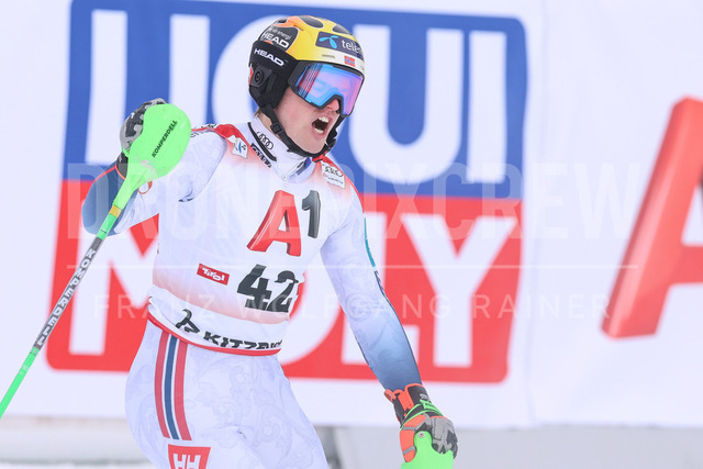 Audi FIS Ski World Cup: Men’s Slalom – Hahnenkamm Race, Kitzbuehel | Kitzbuehel, Austria, 25.Jan.26 - Alpine Skiing - FIS World Cup, Hahnenkamm Race, Slalom, men. The image shows GRAHL-MADSEN Hans (NOR, Head).