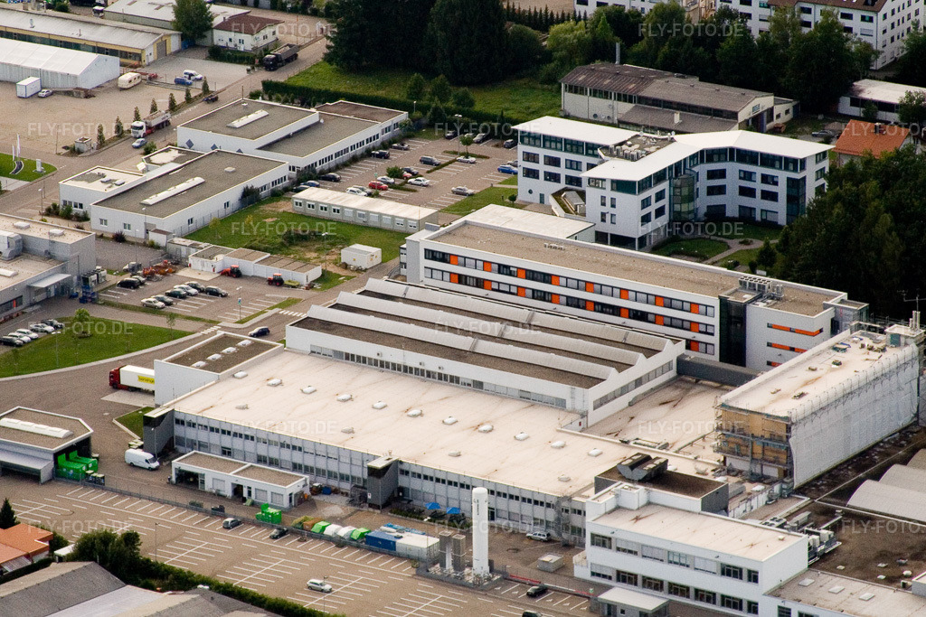 Luftbild: Ittersbach, Industriegebiet im Ortsteil Im Stockmädle in Karlsbad im Bundesland Baden-Württemberg in Deutschland. Foto: IMG_12510.jpg vom 05.08.2008 durch Werner Riehm/FLY-FOTO.de