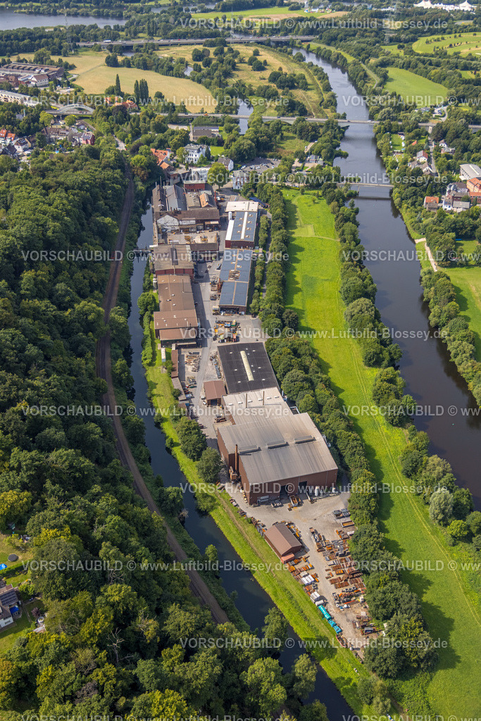 Witten250804928 | Luftbild, Friedrich Lohmann GmbH Werk am Fluss Ruhr, Ostherbede, Witten, Ruhrgebiet, Nordrhein-Westfalen, Deutschland