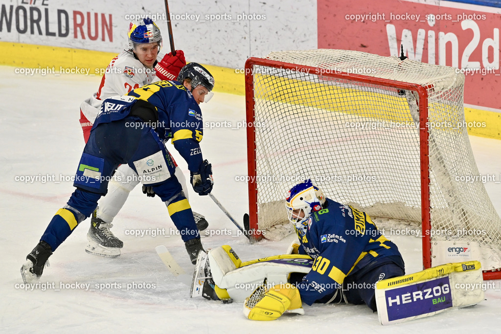 RED BULL HOCKEY JUNIORS vs. EK DIE ZELLER EISBÄREN | #30 Zimmermann Max EK DIE ZELLER EISBÄREN, #59 Egger Maximilian EK DIE ZELLER EISBÄREN, #24 Vinzens Paul RED BULL HOCKEY JUNIORS, RED BULL HOCKEY JUNIORS vs. EK DIE ZELLER EISBÄREN, RED BULL HOCKEY JUNIORS vs. EK DIE ZELLER EISBÄREN am 14.01.2025 in Salzburg (Eisarena Salzburg), Austria, (Photo by Bernd Stefan)