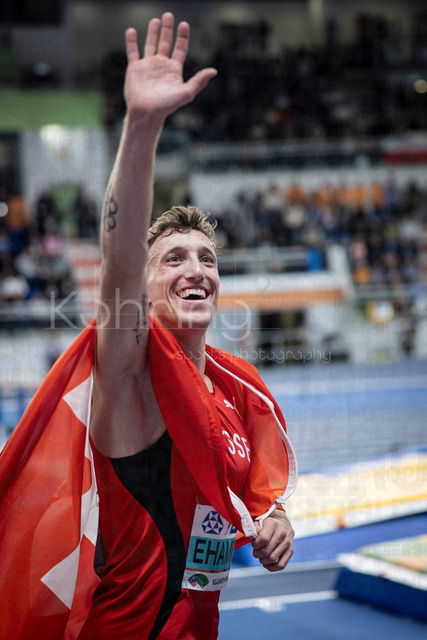 World Athletics Indoor Championships Kujawy Pomorze 26, 21.03.2026 | TORUN, POLAND - MARCH 21:  Simon EHAMMER (SUI) with a new heptathlon world record during the World Athletics Indoor Championships Kujawy Pomorze 26 on day 2 / session 2 at Kujawsko-Pomorska Arena Torun on March 21, 2026 in Torun, Poland. 