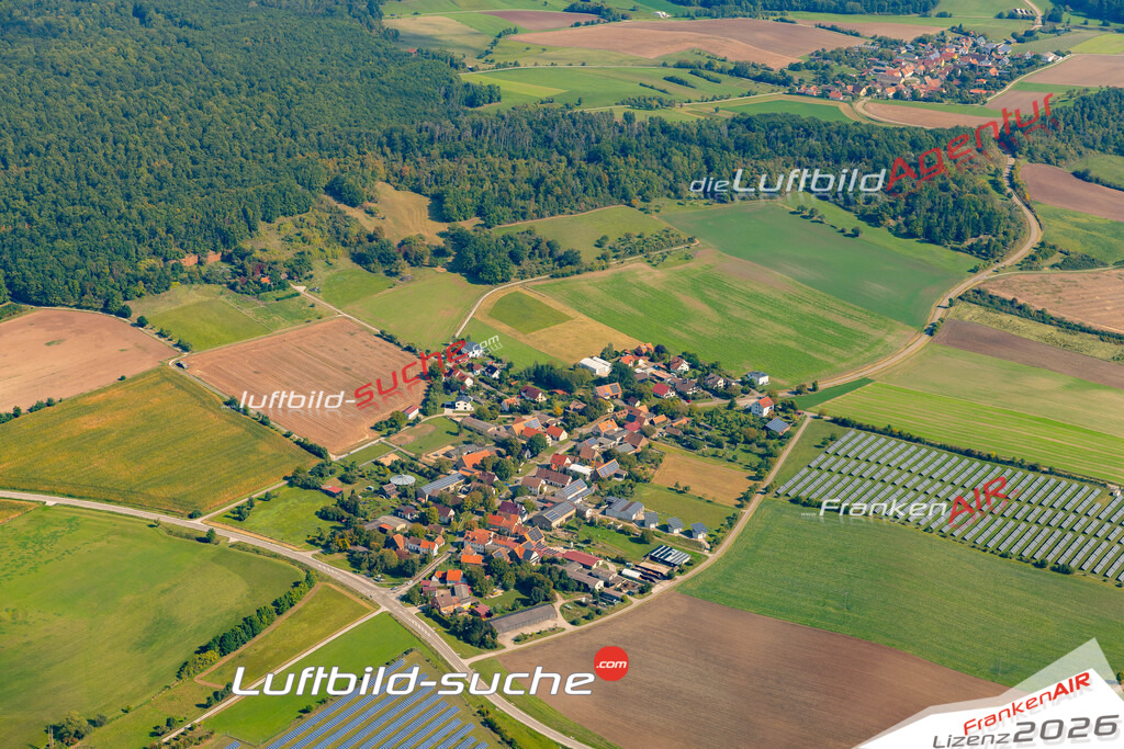 Klassische Luftaufnahme ohne Drohne zeigt:Breitenau bei Obernzenn - Die Luftbildaufnahme wurde 2025 vom UL-Flugzeug heraus erstellt ( keine Drohne ) - Hochauflösende Luftaufnahme -Nicht vergleichbar mit Google Maps oder Satelittenbilder- Die Geschenkidee !Mit Lizenz und Bildrechte bestellbar