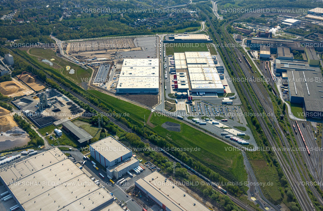 Dortmund220500020DORLOG | Luftbild, Gewerbegebiet Westfalenhütte, Baustelle für Prologis Park Dortmund DC2, Westfalenhütte, Walzwerkstraße Sinterstraße Kaiserstuhlstraße, REWE Logistik, DORLOG Dortmund Logistik, Borsigplatz, Dortmund, Ruhrgebiet, Nordrhein-Westfalen, Deutschland