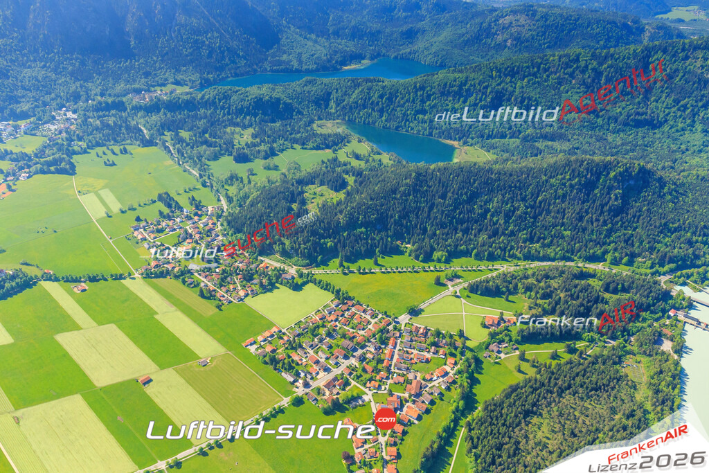 Luftbild von Horn Schwangau - Luftaufnahme wurde 2015 von https://frankenair.de mittels Flugzeug (keine Drohne) erstellt - die Geschenkidee