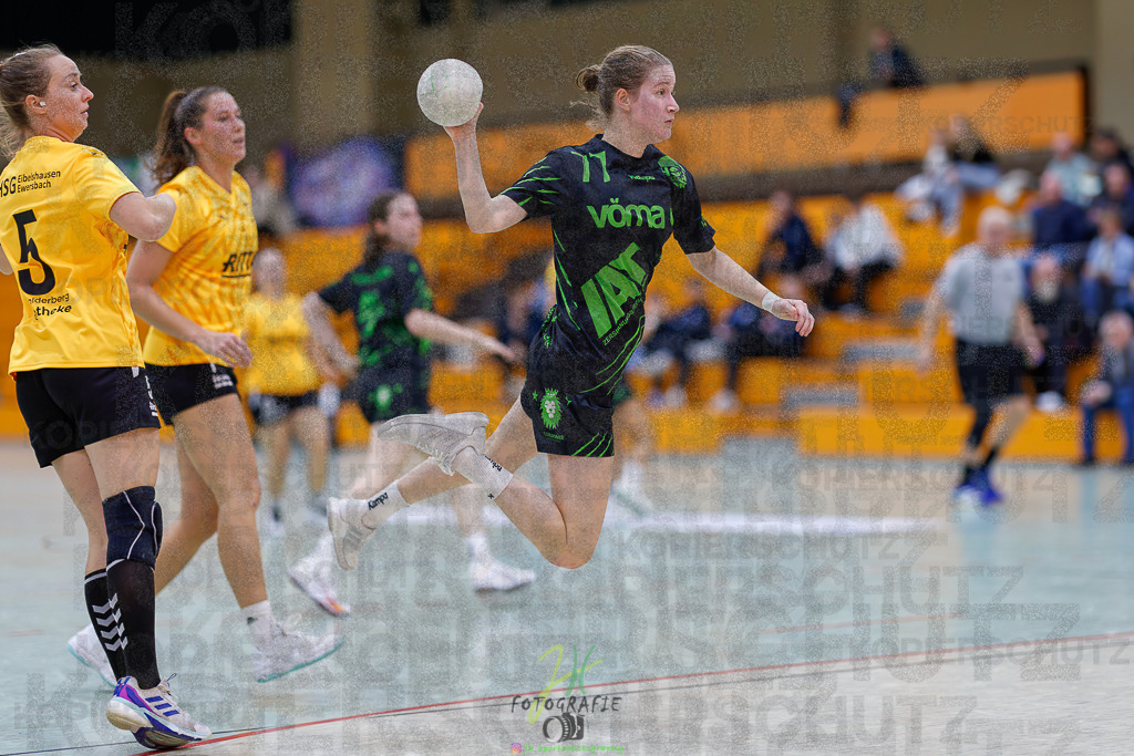 Frauen Oberliga Mitte (HHV); HSG Kleenheim/Langgöns II - HSG Eibelshausen/Ewersbach | Frauen Oberliga Mitte (HHV); HSG Kleenheim/Langgöns II - HSG Eibelshausen/Ewersbach am 01.11.2025 in Oberkleen (Weidig-Halle)Photo © 2025 - Jörg Heinrich - Realisiert mit Pictrs.com