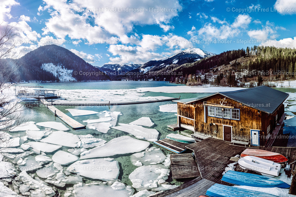Erlaufsee | Eisschollen im Frühjahr - Realisiert mit Pictrs.com