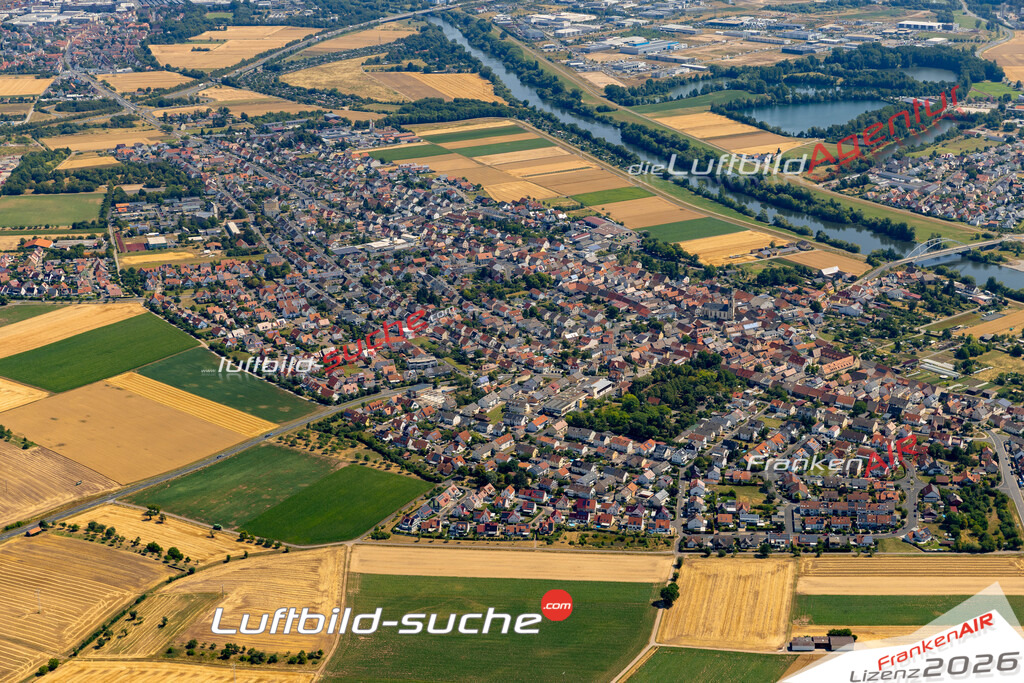 Das Luftbild zeigt :  Bergrheinfeld - Die Luftaufnahme wurde 2023 vom UL-Flugzeug aus erstellt ( keine Drohne ) - Hochauflösende Luftaufnahme - Für grossformatige Ausdrucke geeignet. Die Geschenkidee !Mit Lizenz und Bildrechte bestellbar