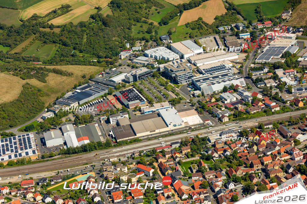 Das Luftbild zeigt : Gewerbegebiet Rottendorf - Die Luftaufnahme wurde 2023 vom UL-Flugzeug aus erstellt ( keine Drohne ) - Hochauflösende Luftaufnahme - Für grossformatige Ausdrucke geeignet. Die Geschenkidee !Mit Lizenz und Bildrechte bestellbar