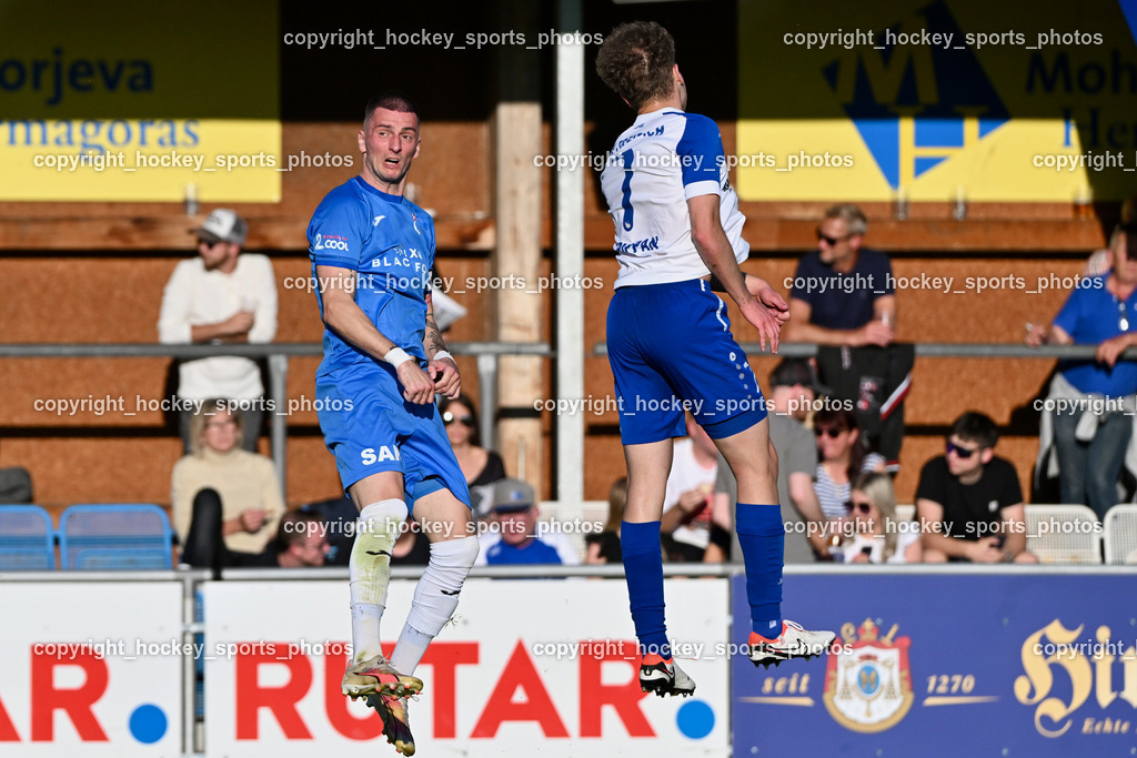 SAK vs. SK Treibach | #24 Zoran Vukovic SAK, #7 Lukas Maximilian Pippan Böck SK Treibach, SAK vs. SK Treibach, SAK vs. SK Treibach am 29.05.2024 in Klagenfurt (Sportpark Welzenegg), Austria, (Photo by Bernd Stefan)