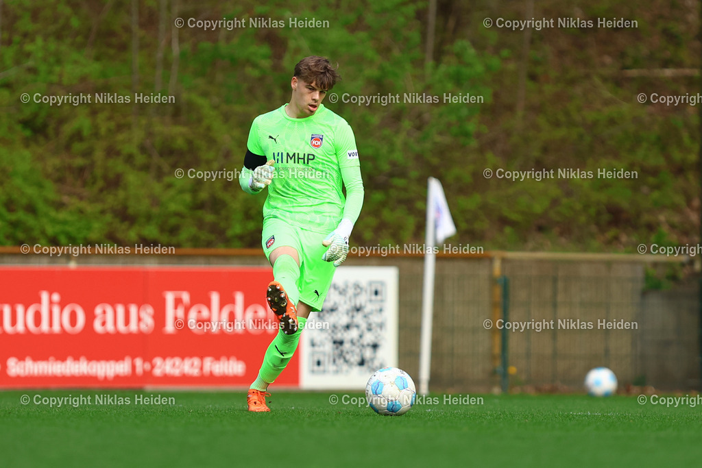 NH_HolsteinKielU19_1FCHeidenheimU19_DFBNachwuchsliga_18042026 | #1 Felix Mark (1. FC Heidenheim U19)Fußball I Herren I U19 DFB-Nachwuchsliga Hauptrunde Liga A, Gruppe B I Saison 2025-2026 I 9. Spieltag I Holstein Kiel U19 - 1. FC Heidenheim U19 I 18.04..2026 I Citti-Fußball-Park
