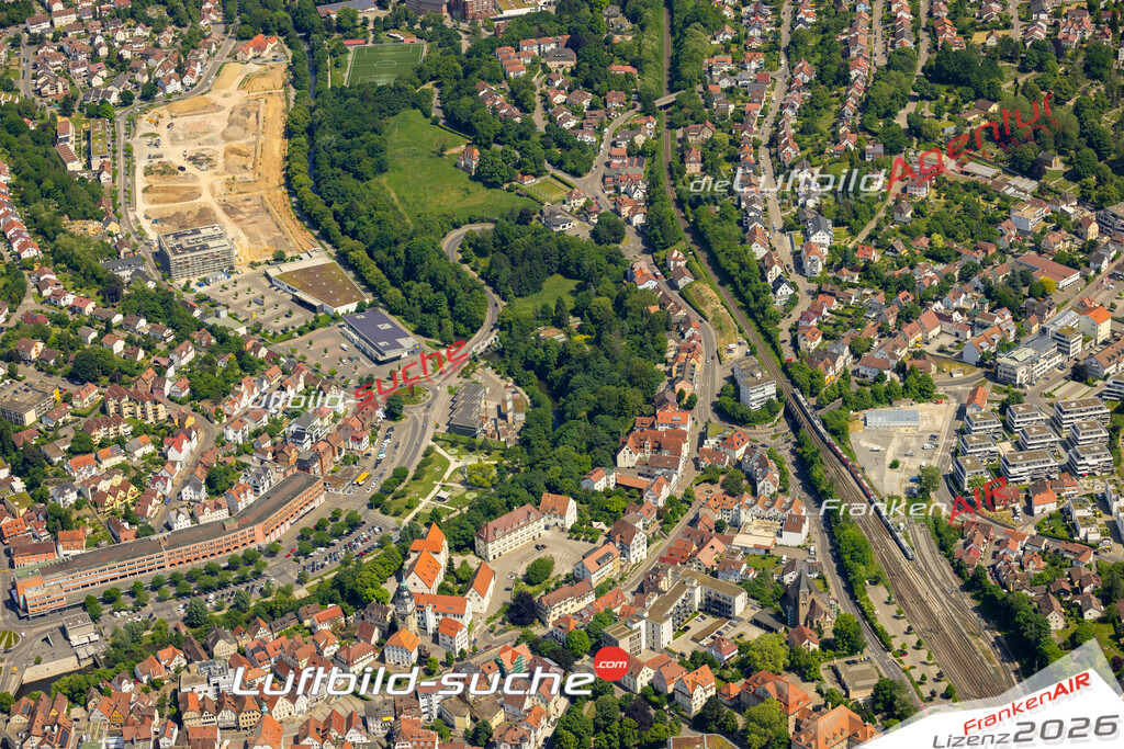 Das Luftbild zeigt  Backnang - Die Luftaufnahme wurde 2023 vom UL-Flugzeug aus erstellt ( keine Drohne ) - Hochauflösende Luftaufnahme - Für grossformatige Ausdrucke geeignet. Die Geschenkidee !Mit Lizenz und Bildrechte bestellbar