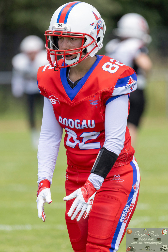 GFLW 1: German Football League Women 1: Rodgau Pioneers Ladies - Stuttgart Scorpions Sisters, 07.06.2026 | Julia Keller (Rodgau Pioneers Ladies #82), Freisteller, Portrait / Porträt, Rodgau Pioneers Ladies - Stuttgart Scorpions Sisters, Rodgau, Maingau-Energie-Stadion "Am Weichsee", 7.6.2026 - Realisiert mit Pictrs.com