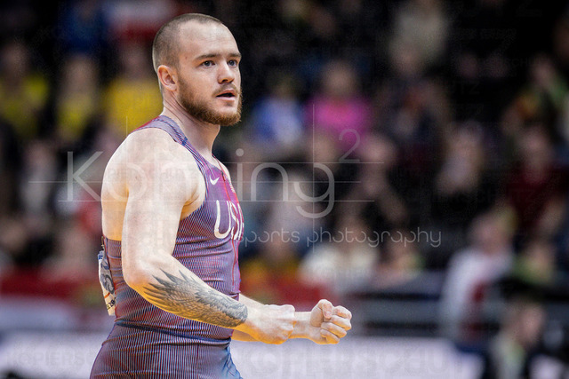 World Athletics Indoor Championships Kujawy Pomorze 26, 21.03.2026 | TORUN, POLAND - MARCH 21: Zachery BRADFORD (USA) celebrating in the men's pole vault during the World Athletics Indoor Championships Kujawy Pomorze 26 on day 2 / session 2 at Kujawsko-Pomorska Arena Torun on March 21, 2026 in Torun, Poland. 