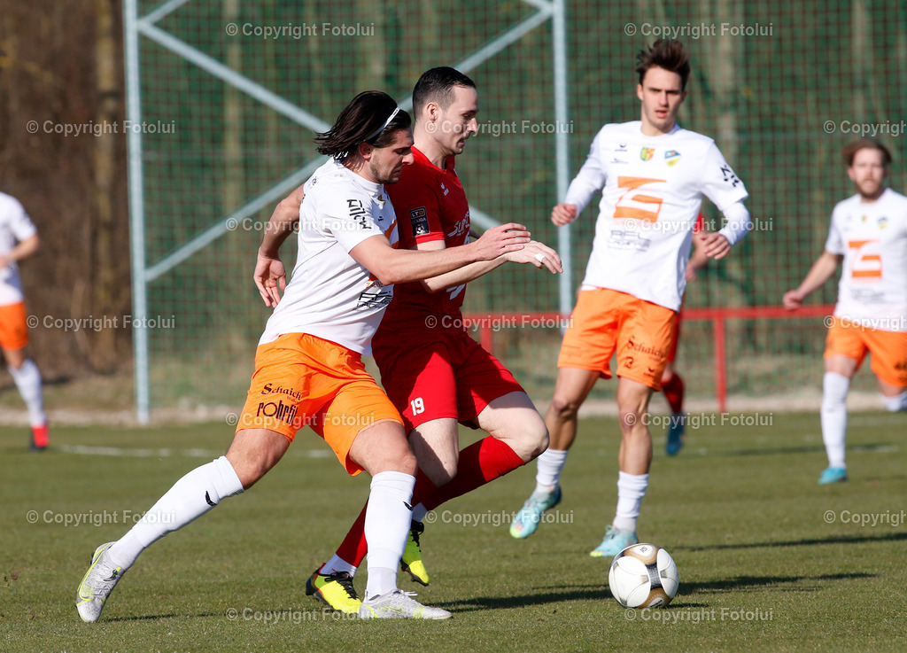 A_LUI_18032023_03 | SPORT,FUSSBALL,LT1 OOE LIGA ASKOE OEDT-SPG WALLERN/ST.MARIENKIRCHNEN 18.03.2023 IM BILD: FLORIANMADLMAYR (OEDT) UND OLIVER AFFENZELLER  (SPGWALLERN) FOTO:FOTOLUI
