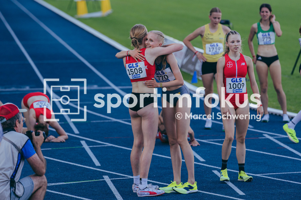Deutsche Meisterschaften U20 / U16 2026 | Charlotte Gaida, LG Brillux Münster, 1508 und Paula Terhorst, VfL Löningen, 770, 1500-Meter-Lauf, Finale, Deutsche Meisterschaften der U20 &amp; U16 2026, Lohrheidestadion Bochum-Wattenscheid, 11.07.2026. Foto: Marcel Schwering / sportimfokus - Realisiert mit Pictrs.com