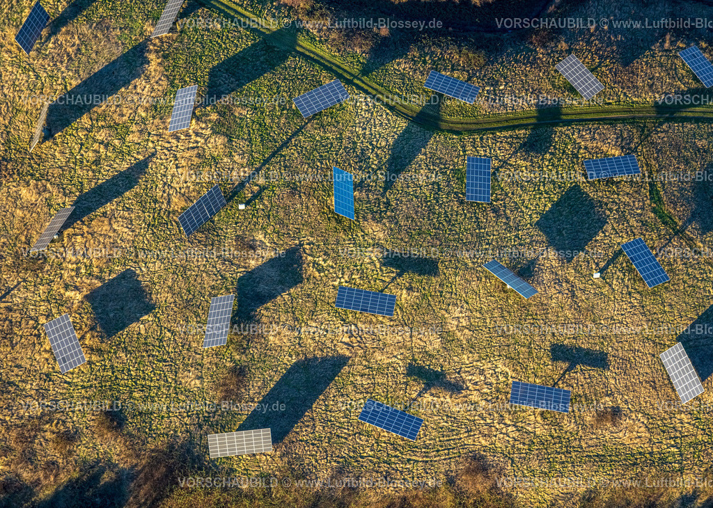 Bottrop230201951 | Luftbild, Solarpark am Südring, Formen und Farben, Süd, Bottrop, Ruhrgebiet, Nordrhein-Westfalen, Deutschland