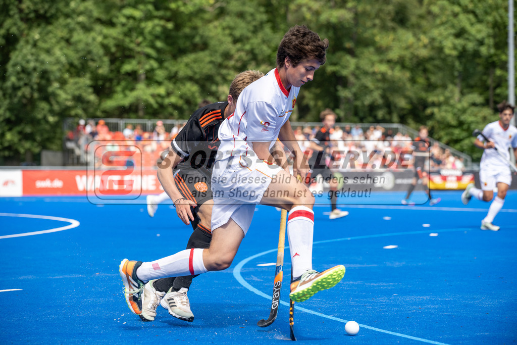 SFE_20230716_0156 | EuroHockey EM U18 Boys 3th 4th Netherlands vs Spain am 16.07.2023 in Krefeld (Gerd-Wellen-Hockeyanlage), Photo: Stephan Fehrmann 2023 (Sports-Gallery)