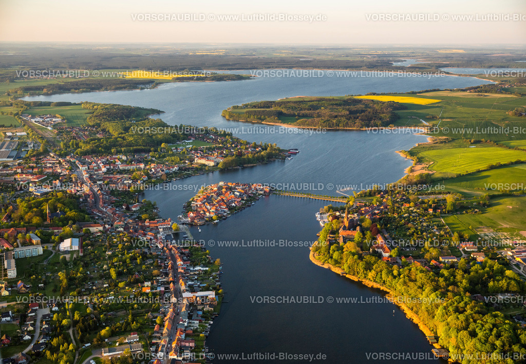 Malchow14043573 | Malchow mit Malchower See und Altstadtinsel mit Alter Markt,  Malchow, Mecklenburgische Seenplatte, Mecklenburger Seenplatte  , Mecklenburg-Vorpommern, Deutschland