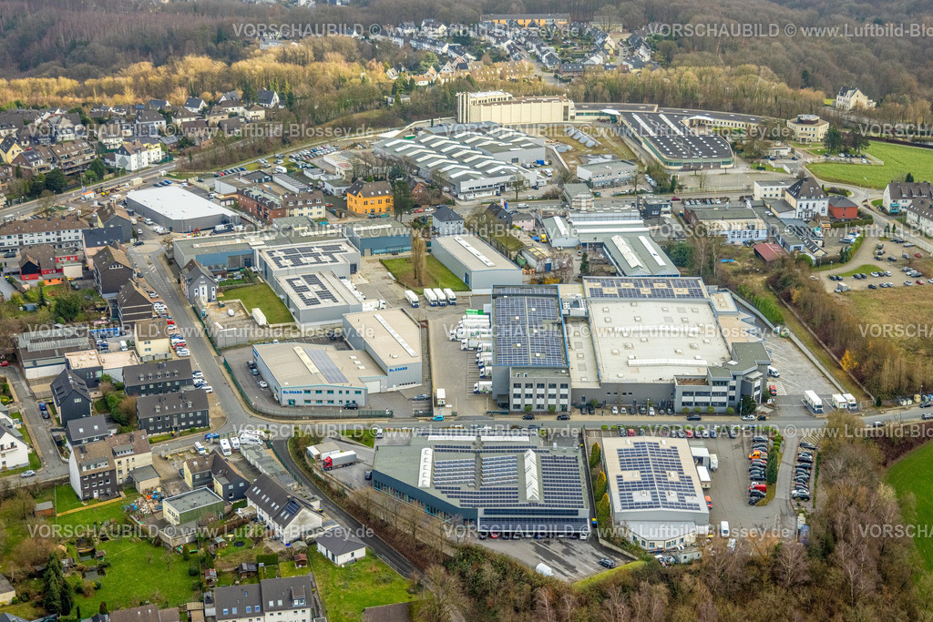 Velbert251201078 | , Luftbild, Gewerbegebiet Wülfrather Straße, Grossehöhe, Velbert, Bergisches Land, Nordrhein-Westfalen, Deutschland