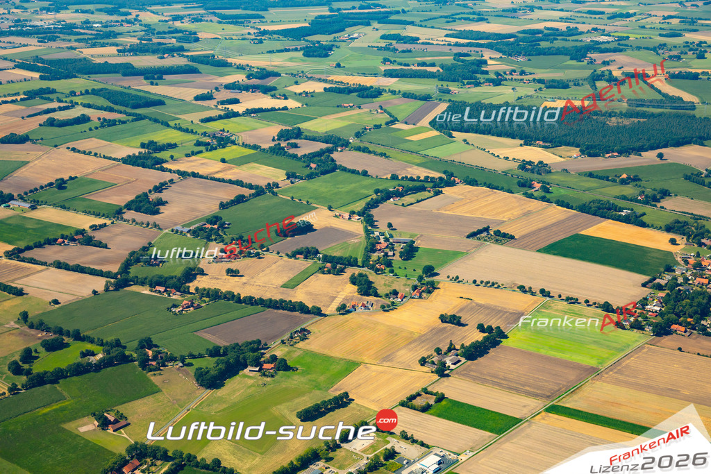 Die Luftaufnahme Drohne - Stemwede wurde 2022 vom Flugzeug aus (keine Drohne) erstellt. Hohe Auflösung -für große Poster und Wandbilder geeignet - Garantiert!