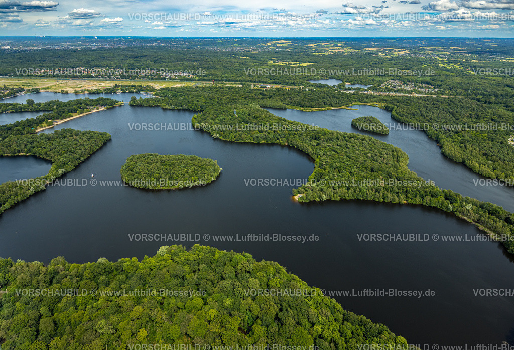 Duisburg240703543-Sued | Luftbild, Duisburg-Süd, Wildförstersee und Haubachsee mit Waldgebiet an der Sechs-Seen-Platte, Wedau, Duisburg, Ruhrgebiet, Nordrhein-Westfalen, Deutschland