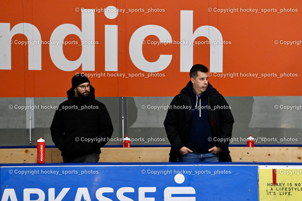 ESC SPARKASSE STEINDORF vs. UECR Huben  | Asisstentcoach ESC Steindorf Daniel Gasser, Headcoach ESC Steindorf Mayer Michael, ESC SPARKASSE STEINDORF vs. UECR Huben , ESC SPARKASSE STEINDORF vs. UECR Huben  am 06.02.2026 in Steindorf (Ossiachersee Halle), Austria, (Photo by Bernd Stefan)